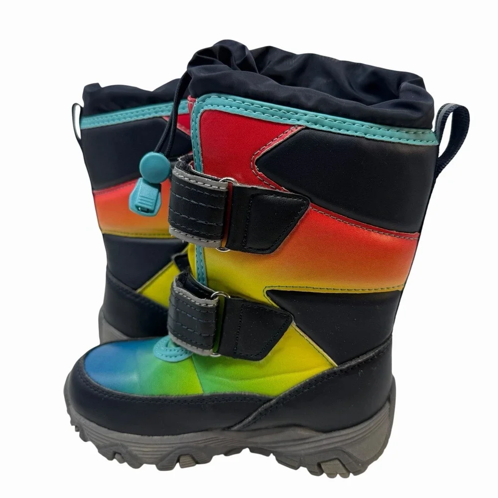 NEW! Lands End Boys Waterproof Snow Boots‎ Size 9M Kids, Multi-Color